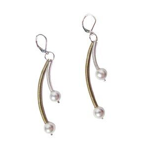 Tigerstars Piano Wire Mother Of Pearl Earrings
